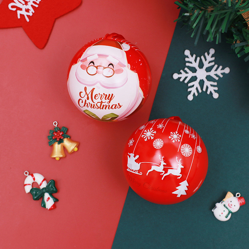 ブリキボールクリスマスギフト包装結婚式鉄箱幼稚園キャンディー箱鉄箱平安夜装飾品|undefined