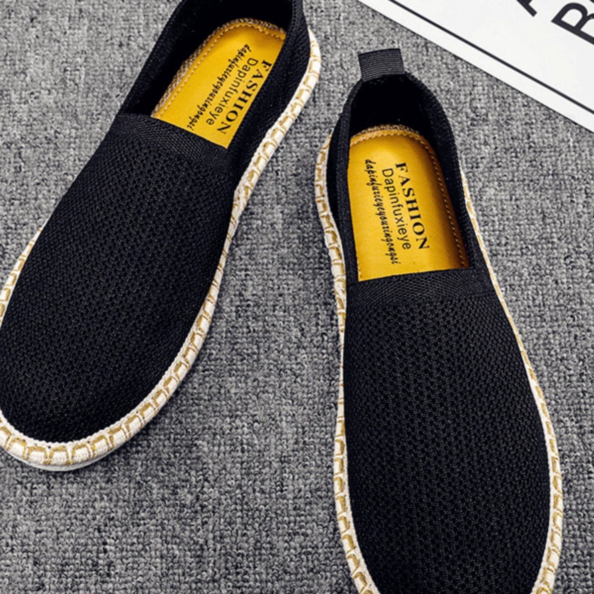 Tide Summer новая сетчатая лапша старая пекинская обувь из холста мужской тренд рыбак обувь повседневная ленивая обувь