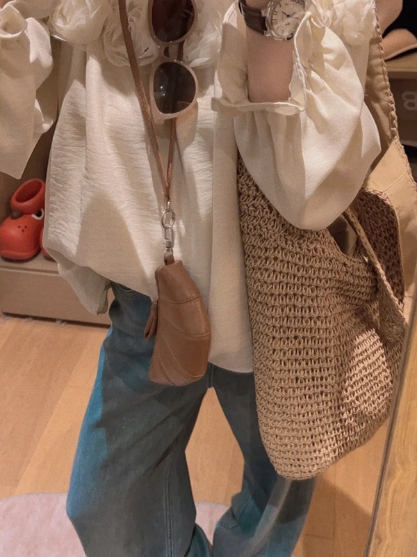 浅蓝高腰牛仔裤女秋季2025宽松直筒复古百搭显瘦垂感阔腿加长裤子|undefined