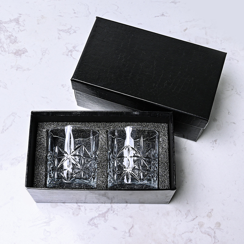 Juego de whisky transfronterizo, vasos de vino, vasos de vino de vidrio de alta gama para el hogar, vasos de cerveza, cajas de regalo de alta gama