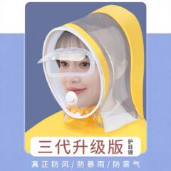 バッテリー電気自動車レインカバー透明EVA二人レインコート代運転マスク大人自転車バイクレインコート卸売り