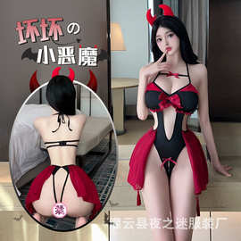 夜之迷情趣内衣女纯欲小恶魔制服套装性感连体衣诱惑魅魔战袍2796