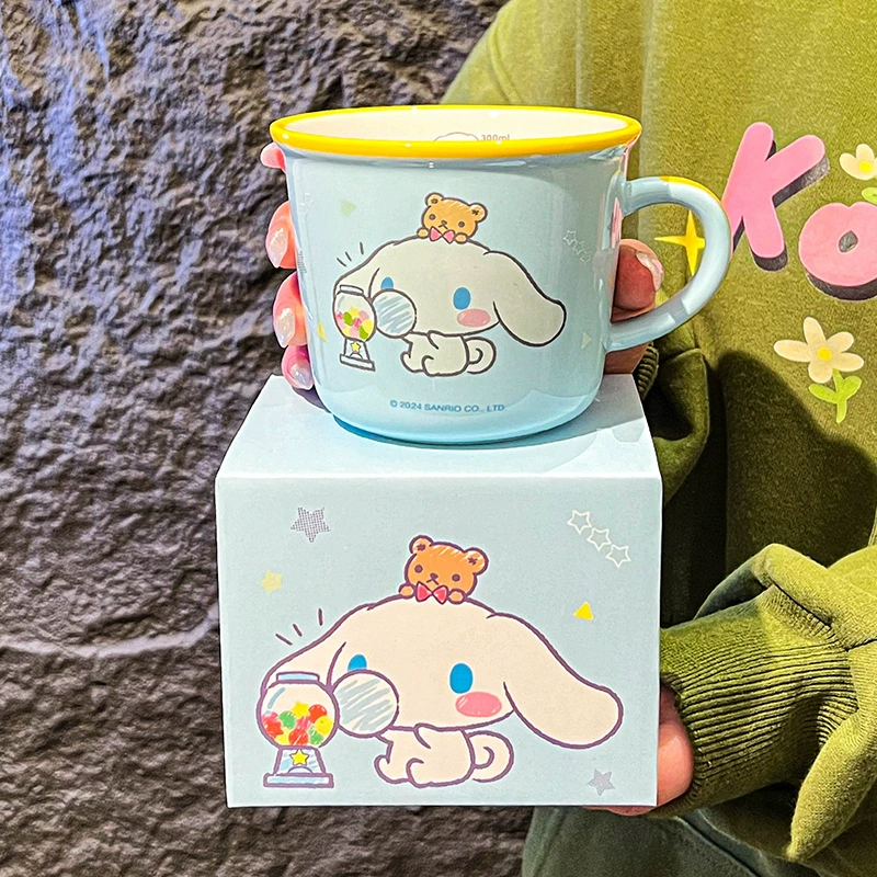 Кружка серии Sanrio family для завтрака молочная кружка керамическая чашка высокая голова милой мультяшной девочки масштаба чашка