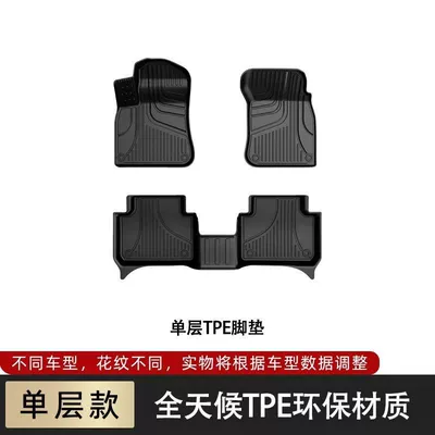 Ayaqaltılar (Kovriklər) Cayenne floor mats, upTPE model - cayenne-2018-models-present-custom-fit-for-specific-vehicles-full-set-of-tpe-floor-mats-original-car-clip-fastening