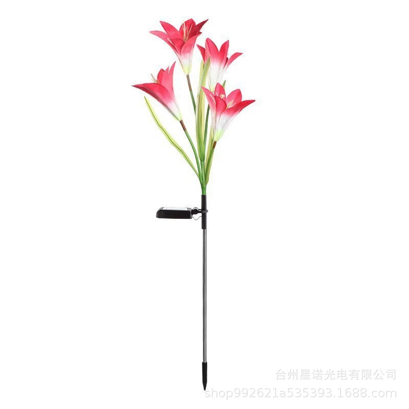 빨간 네 머리 백합