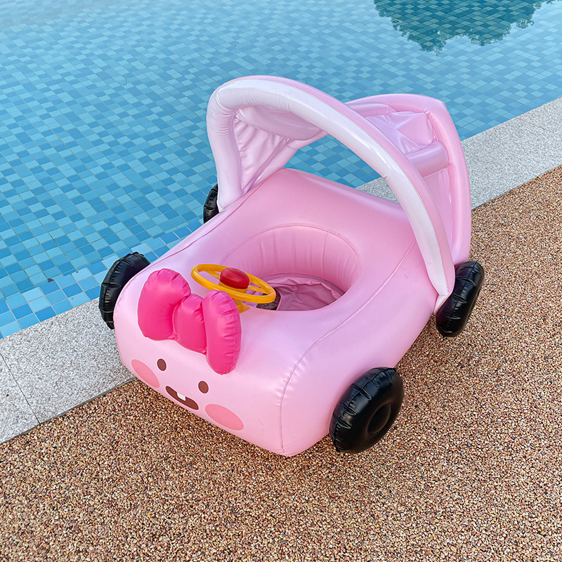 386g Weight Swim Ring Type of Swimming Accessories 1 Piece Quantity PVC Material Car, Sunshade Pattern Kid'S Gender Cute Style Cute Car Sunshade PVC Swim Ring Swimming Accessories 1 Piece 6