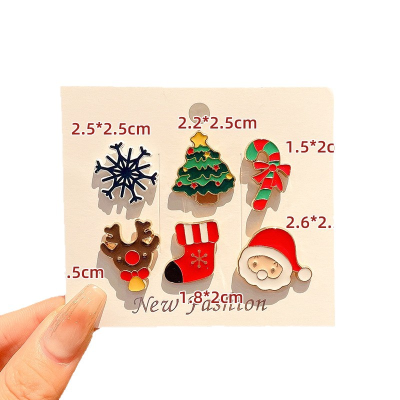 Emblemas de Navidad joyas regalos navideños flocos de nieve alce metal ligero accesorios de broche de Navidad viejos