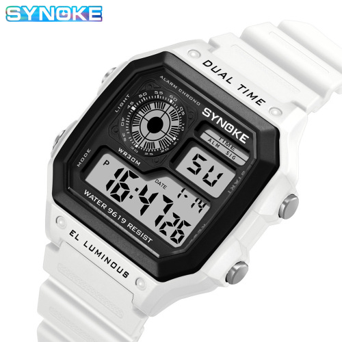 Electronic watch retro classic square luminous waterproof sports thin square classic student watch Southeast Asia market