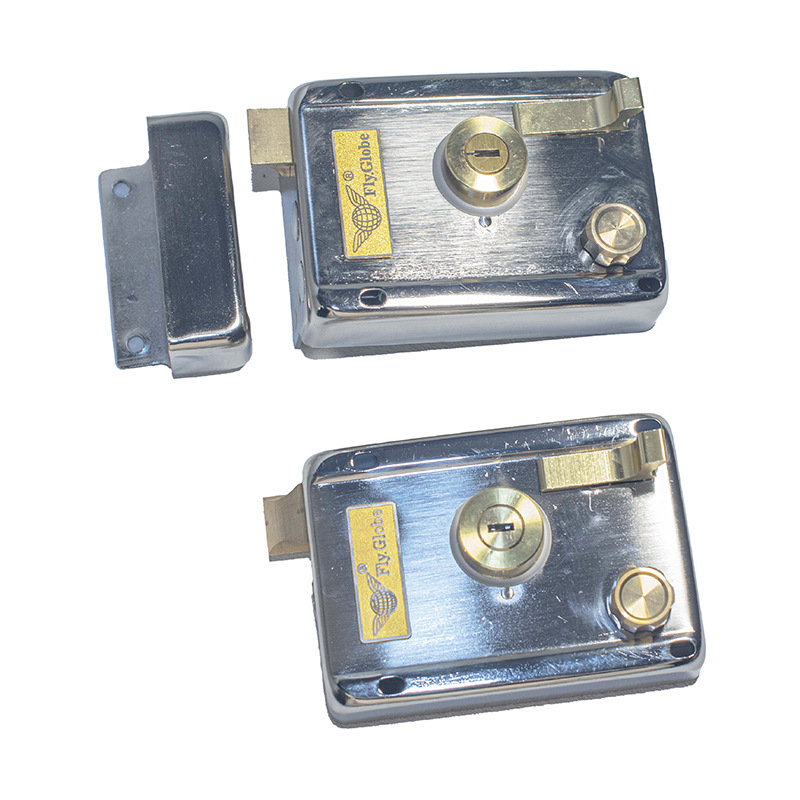 Bola voladora de acero inoxidable cerradura de puerta exterior de una sola lengüeta puerta antigua universal 9808SN/9908SS cerradura antirrobo de llave atómica