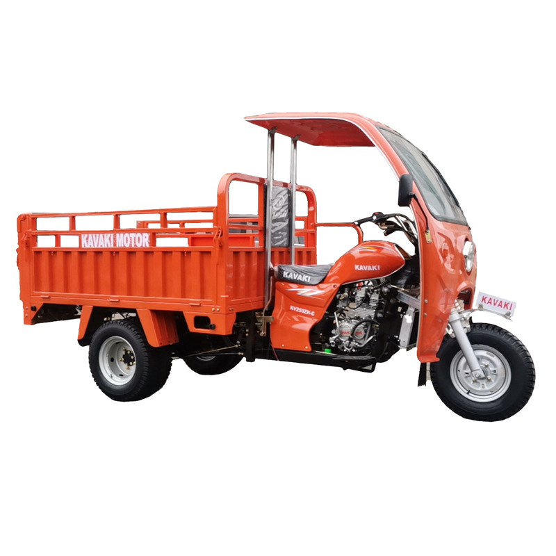 Motocarro Triciclo de Carga a Gasolina con Volquete para Transporte Heavy Duty