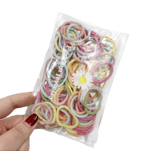 Children's baby rubber band does not hurt hair colorful small thumb ring high elastic thread toddler hair tie set seamless