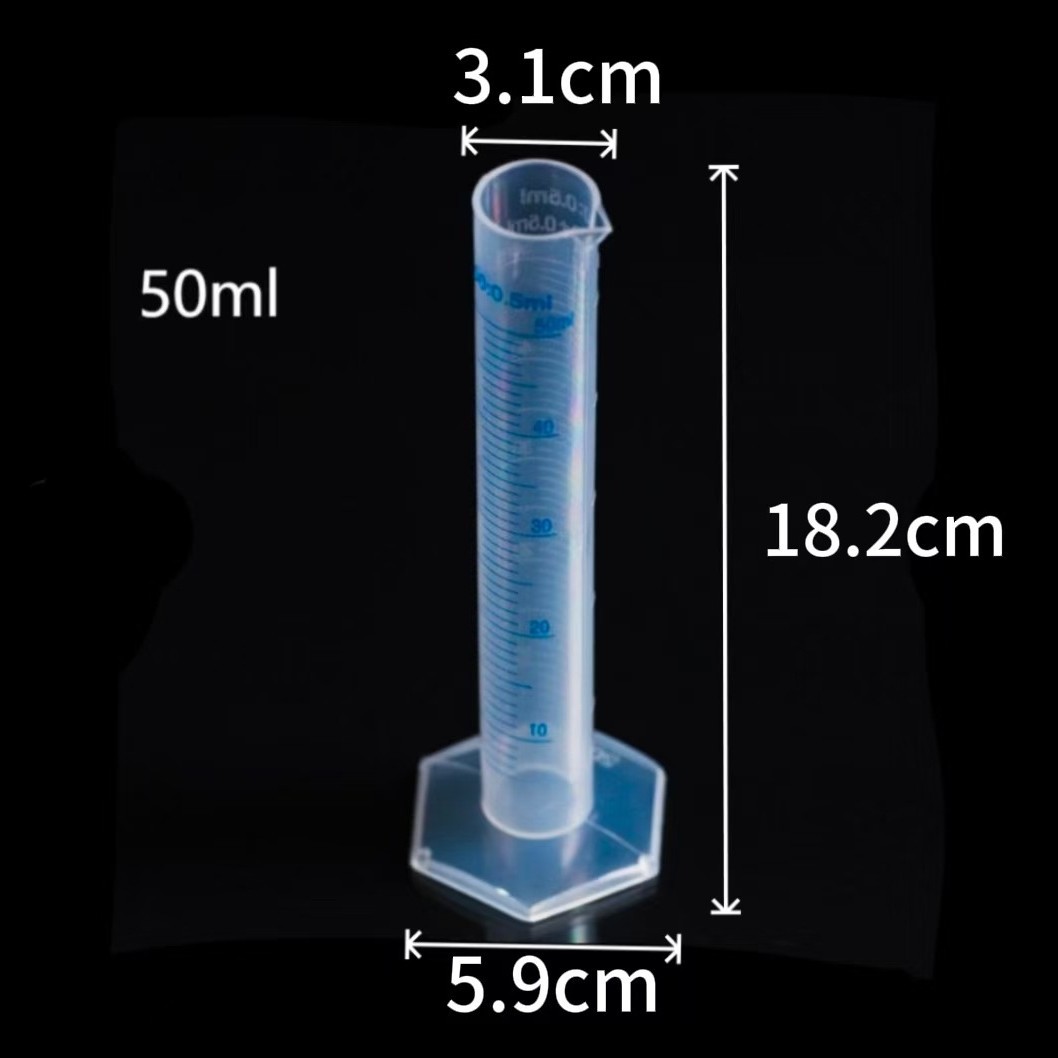 cilindro de medición de taza de plástico herramienta de pesaje resistente a altas temperaturas línea azul cilindro de medición pp escala cilindro de medición taza barril de medición