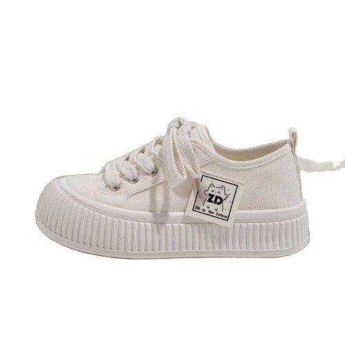 Canvas shoes for women 2025 summer versatile white lightweight soft sole student casual board shoes Instagram trendy