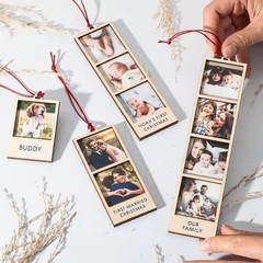 現物シンプル木製ミニフォトフレームクリスマス吊り式diy記念品子供写真表装額縁