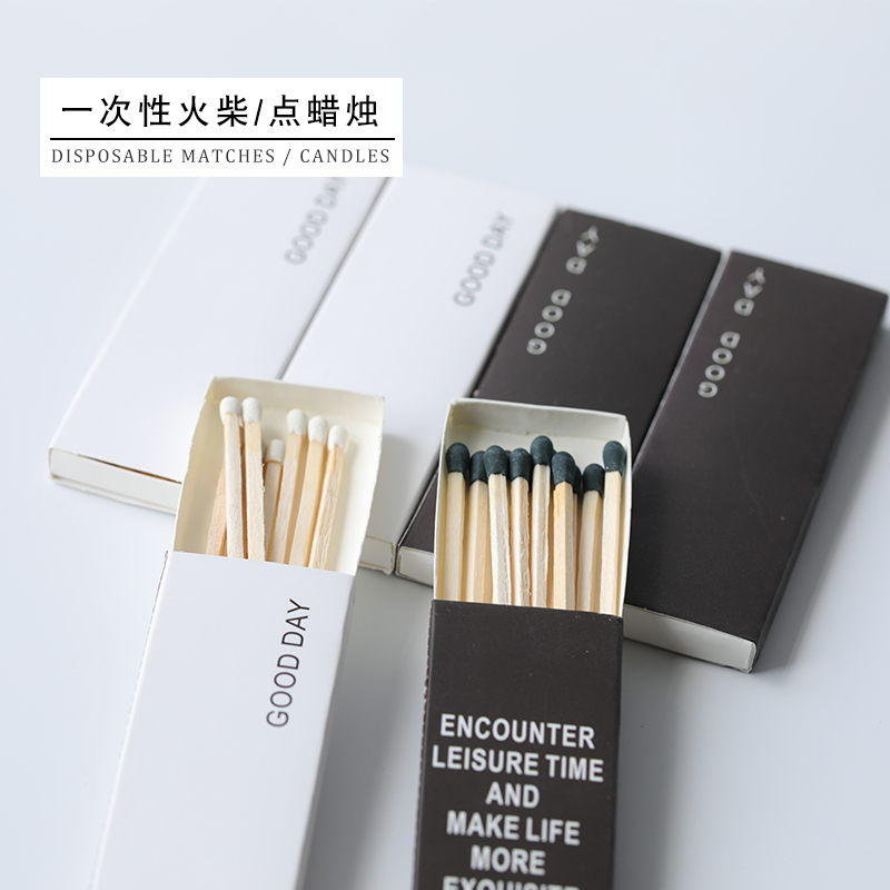Extra-Long Artistic Matches, Black and White Long Matches for Lighting Candles, Decorative Photography, Scented Candles, Minimalist Matchboxes Extra-Long Artistic Matches, Black and White Long Matches for Lighting Candles, Decorative Photography, Scented Candles, Minimalist Matchboxes