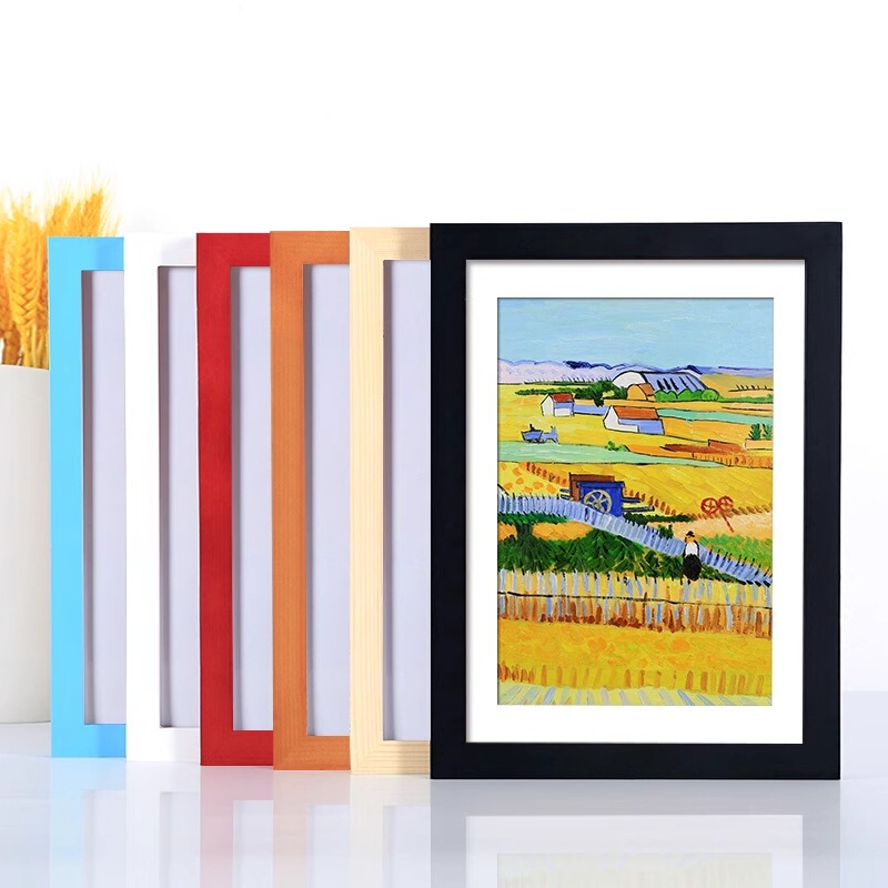 Solid Wood Photo Frame Empty Frame Table Hanging Wall 8K Open 4K Wooden Picture Frame Mounting Kidsren's A4 Sketch A3 Large Size Poster