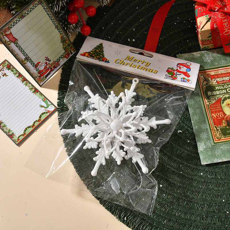 Decoración Navideña Transfronteriza 2026, Copos de Nieve, Adornos para Árboles de Navidad, Copos de Nieve de 12 CM, Artículos Navideños en 3D image 4