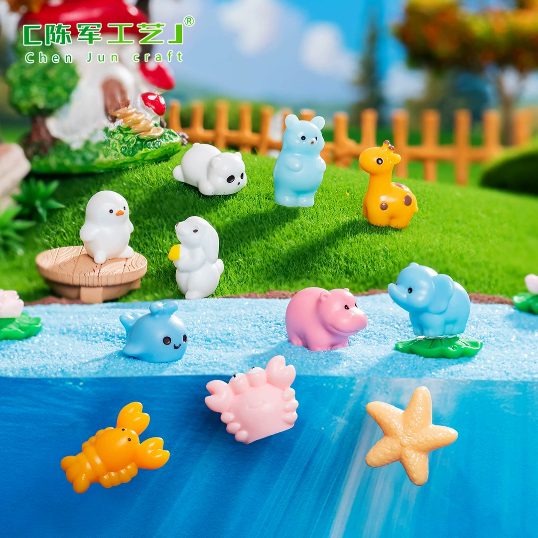 Микро-ландшафтный креативный реалистичный краб дельфин мелкие животные DIY украшения аксессуары мини-смола столешница