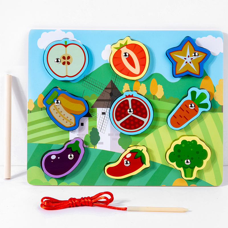 Montessori Educación temprana Tablero de agarre de mano Puzzle Bloques de construcción Forma de bebé Panel de emparejamiento 1 1 1 2 años y medio Juguetes educativos para bebés