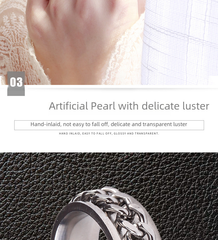 Accessori alla moda in acciaio al titanio caldo, anello a catena girevole in acciaio inossidabile per l'apertura delle bottiglie, anello girevole alla moda per l'apertura delle bottiglie da uomo_voghion.com