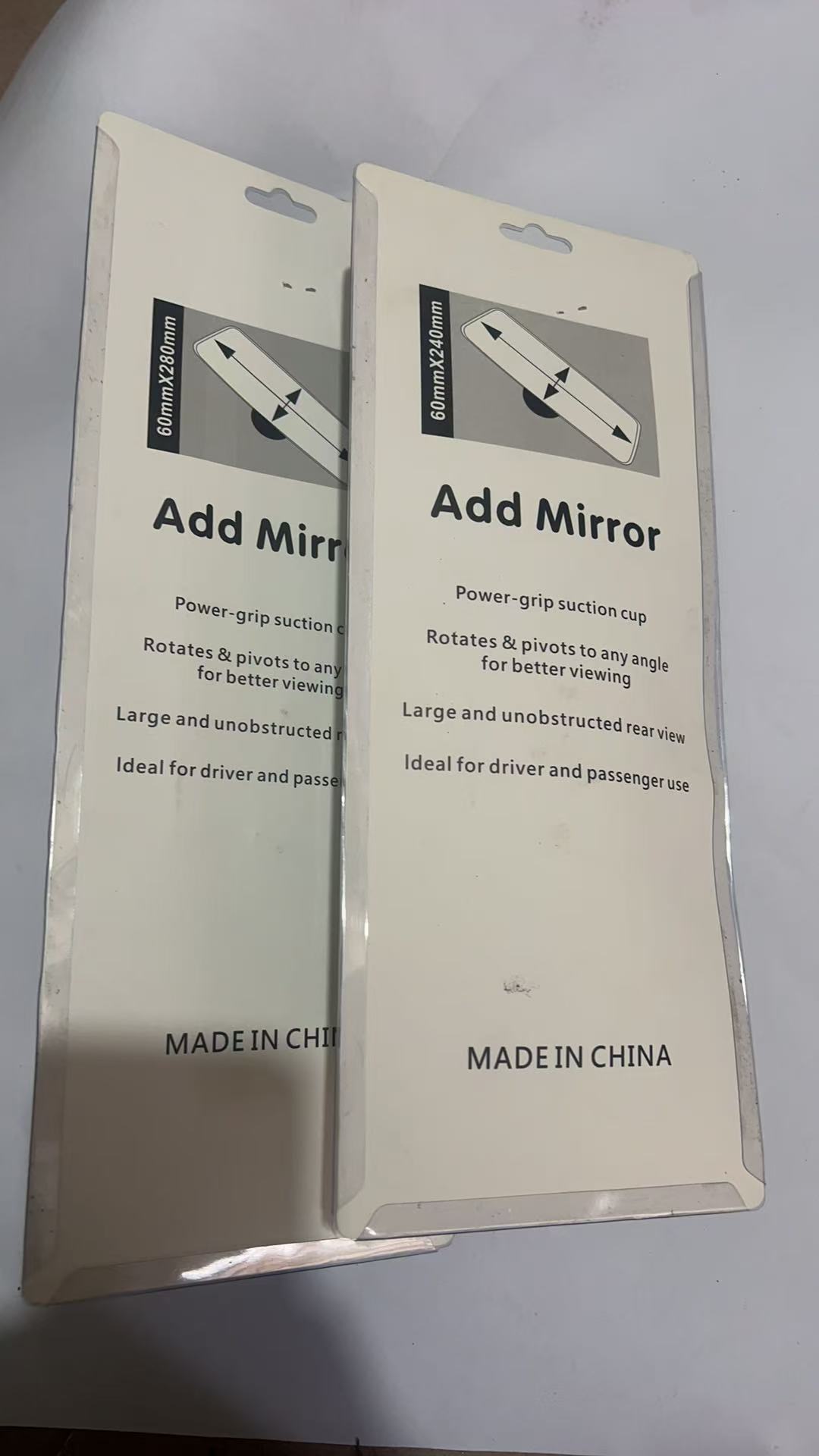 Car interior rearview mirror wide-angle mirror plane mirror powerful large suction cup coach interior rearview mirror auxiliary mirror