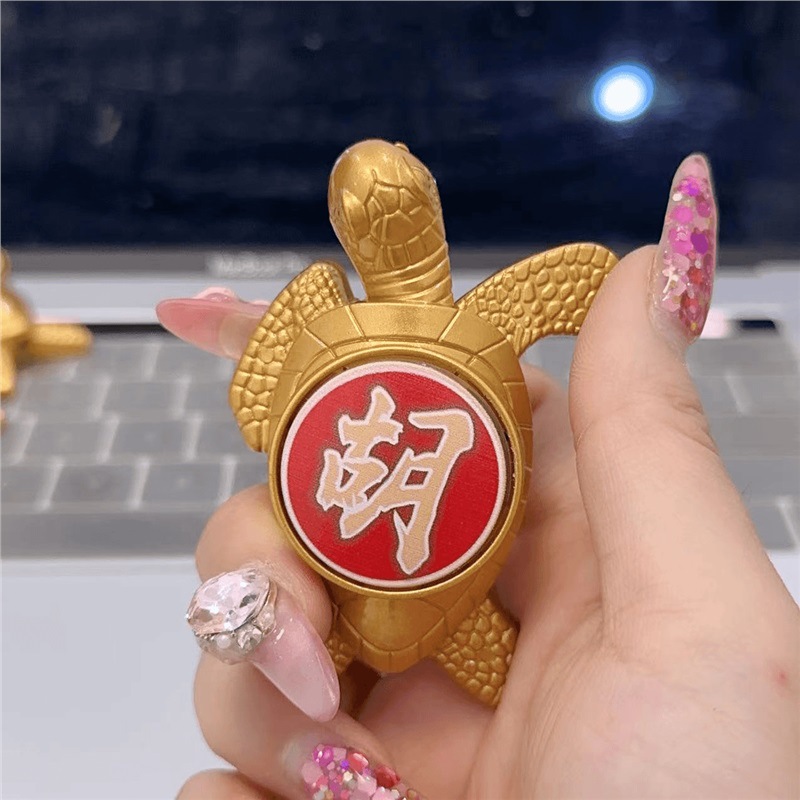 Zhao Caijin Bao tortuga de oro infláble llama abierta encendedor creativo tortuga de oro pequeña tortuga de metal para enviar novio encendedor image 11