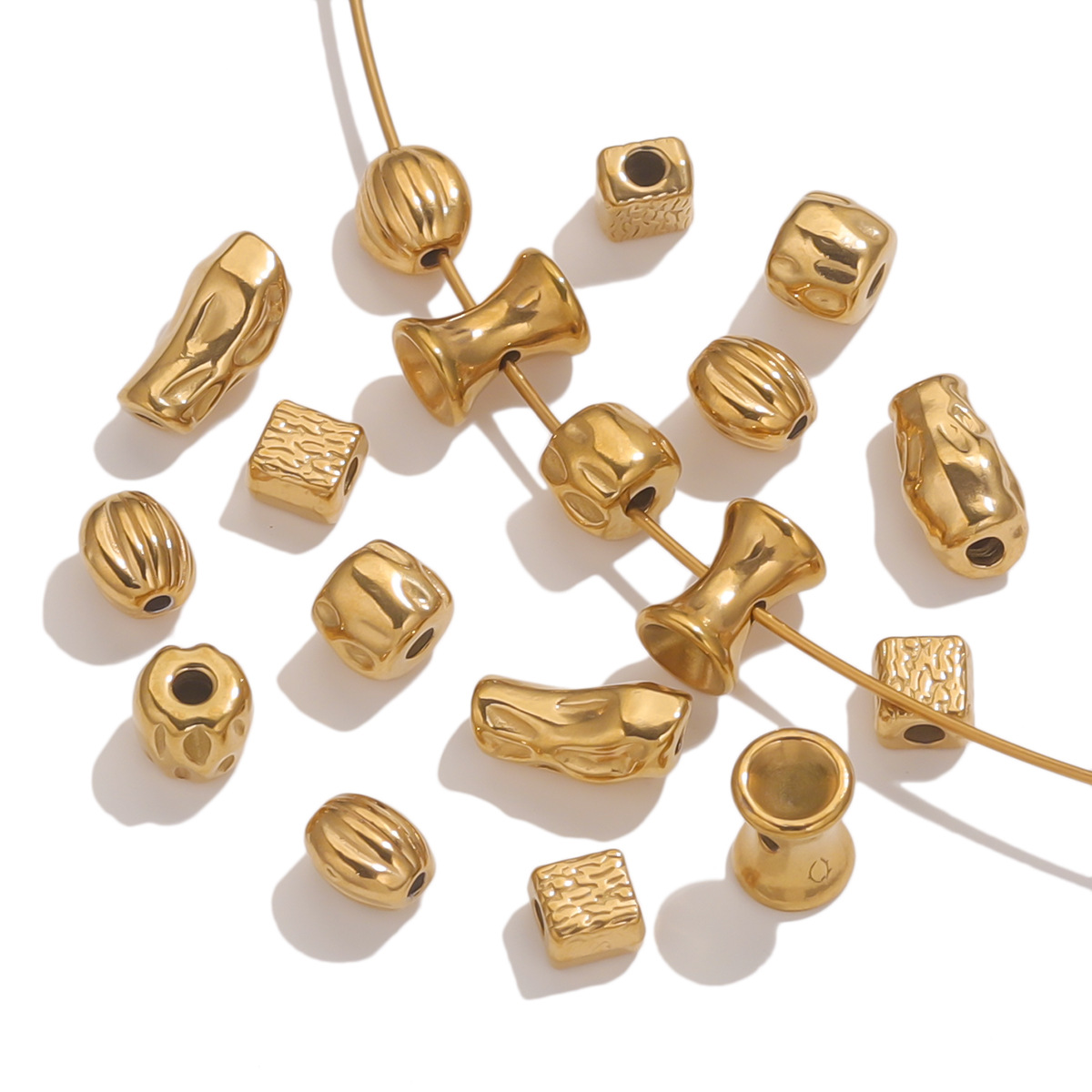 2g Weight 1 Piece 304 Stainless Steel Geometric DIY Jewelry Accessories Beads Spacer Bars
