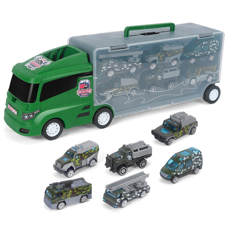 Modelo de coche de juguete para NIÑOS 2-3 años 4 bebé simulación contenedor aleación coche niño fuego ingeniería coche traje