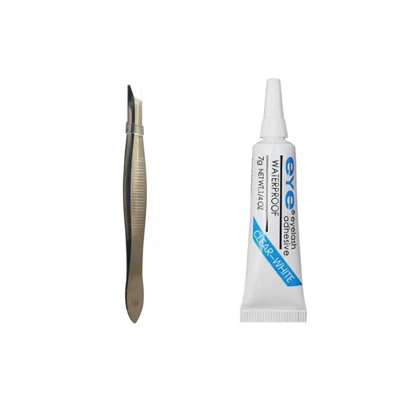 Fox oblicuamente, pestañas postizas HX07, simulación natural femenina, pestañas de tallo duro de demonio europeo ligero de sangre mixta de una pieza