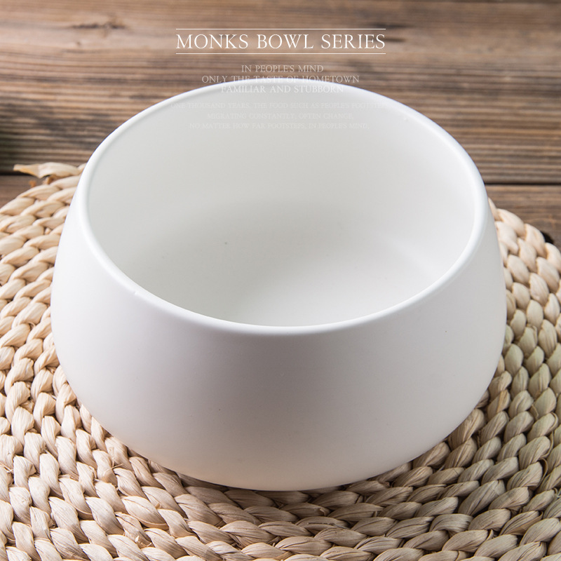 Tazón de monje de cerámica negro puro templo monje tazón de sopa tazón de arroz tazón de loto de regalo Jushi discípulo comer tazón