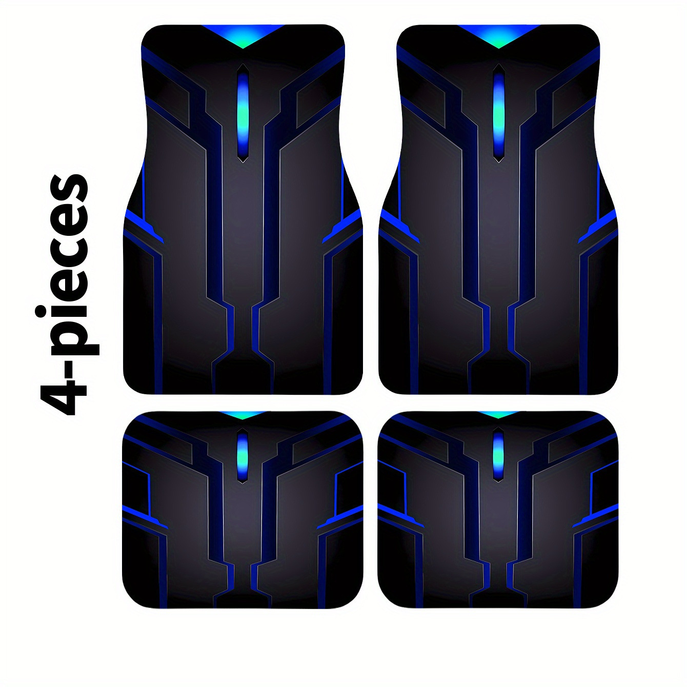 Cross-Border Temu New Hot-Selling American-Style Car Floor Mats, Dirt-Resistant, Wear-Resistant, Easy to Care For, Four-Piece Set, Label Included, Dropshipping Wholesale