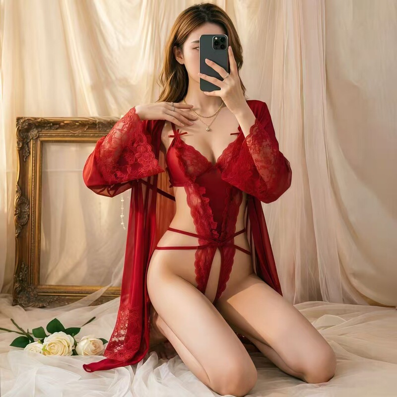 Wholesale of sexy lingerie, including alluring lace bodysuits with open crotch, women's sleepwear, and uniform-style sets that don't require removal Wholesale of sexy lingerie, including alluring lace bodysuits with open crotch, women's sleepwear, and uniform-style sets that don't require removal