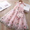 Spring dress, Hanfu girl's, summer cheongsam, small princess costume, floral print