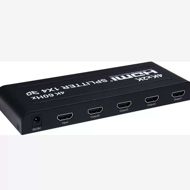 批量HDMI 4K1进4出视频分配器 2.0 60HZ分配器 2.0版1-4 1-8 1-10