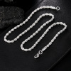 Accessory, necklace with pigtail, chain, 4mm, simple and elegant design, wholesale