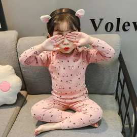 女童保暖内衣套装秋衣秋裤新款宝宝睡衣家居服中小儿童徳绒两件套
