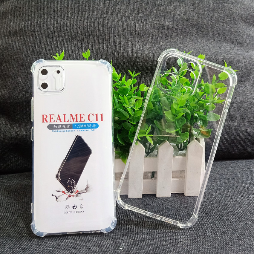 1.5MM加厚大四角防摔手机壳 适用REALME C31透明TPU素材保护套