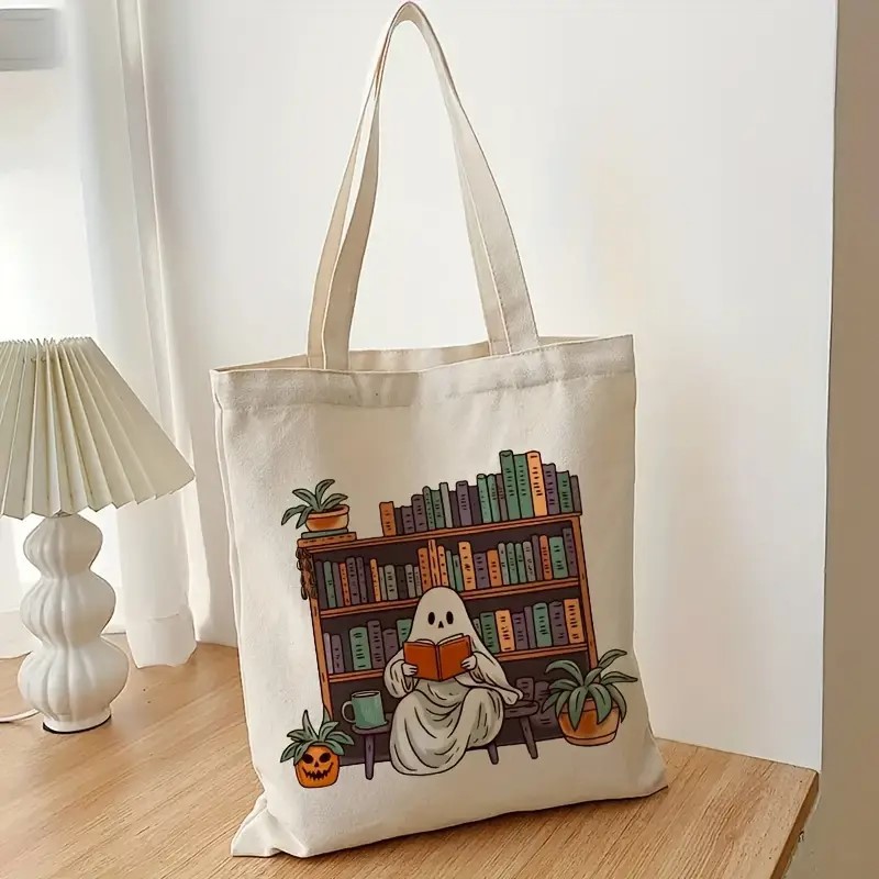 Transfronterizo temu bolsas de lona de impresión de Halloween bolsas de hombro bolsas plegables bolsas de mano bolsas de compras bolsas de comercio exterior