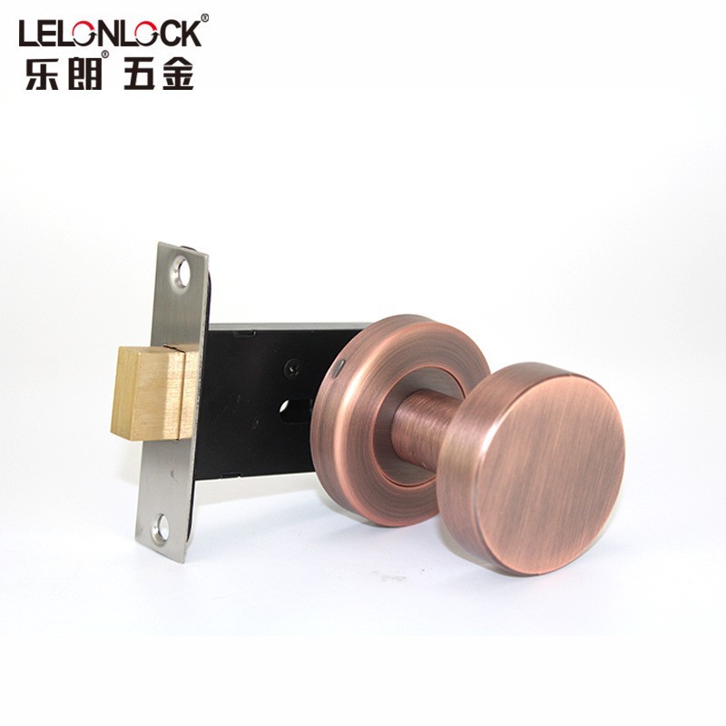 Cerradura redonda de un solo lado de aleación de zinc cerradura de puerta invisible cerradura esférica simple cerradura interior cerradura de pared de fondo cerradura de dormitorio cerradura oculta
