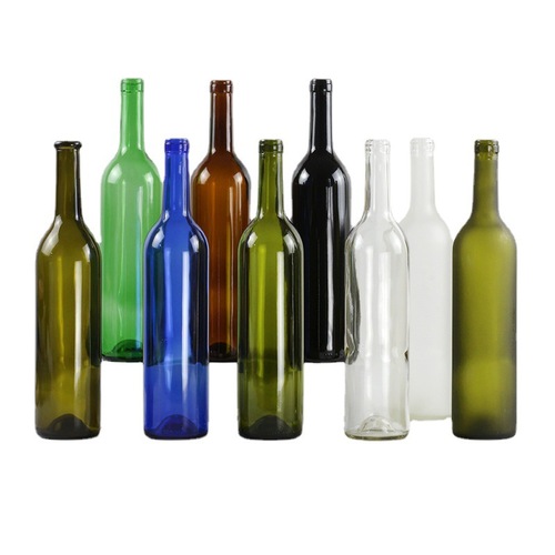 Bulk wine bottle empty 750ml liquor bottle dark green glass wine bottle homemade wine refilling