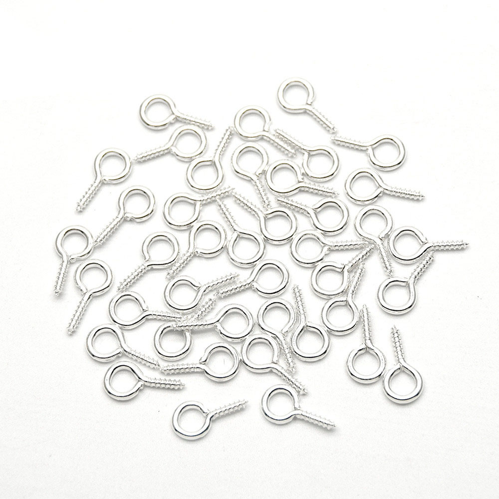 100 unids/pack accesorios de joyería hechos a mano ovejas cuerno uñas autorroscantes tornillo ovejas ojo uñas galvanoplastia oveja ojo aguja