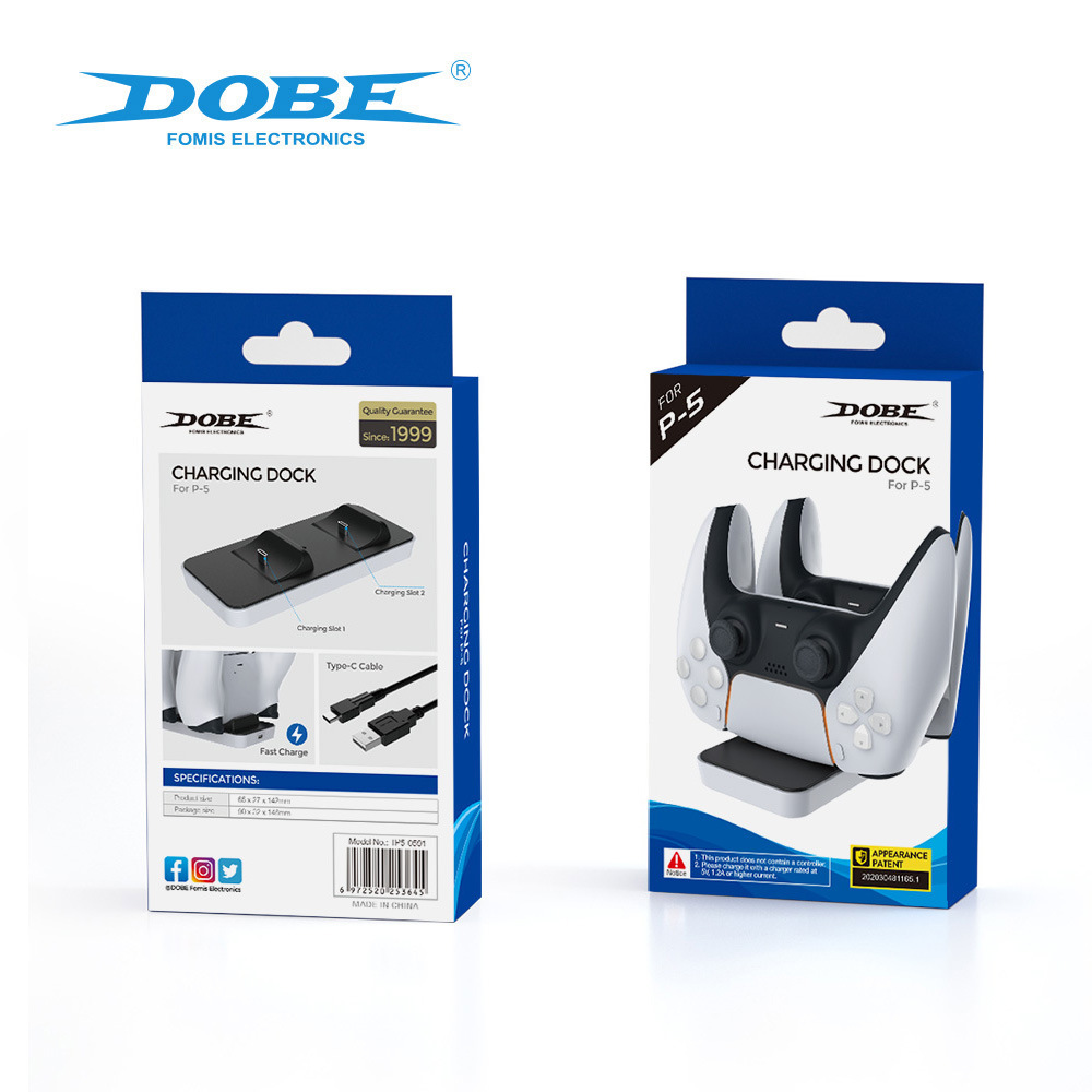 PS5 cargador dual PS5 mango inalámbrico cargador dual PS5 mango de juego cargador inalámbrico base de carga