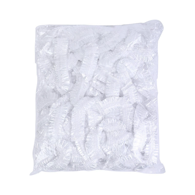 Disposable plastic waterproof transparent shower cap for hotel