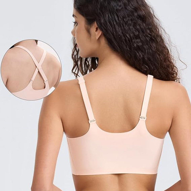 Transfronterizos para chaleco de cintura sin trazas cojín de pecho cintura cruzada ropa interior chaleco tipo bra deportivo sin anillo de acero comercio exterior
