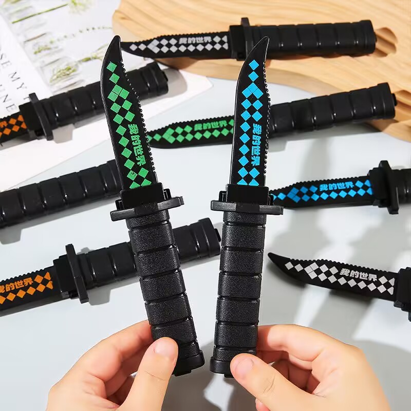 Creative Prank Retractable Toy Knife, Children's Prank Gadget, Kindergarten Children's Gift, Prize, Stall Merchandise