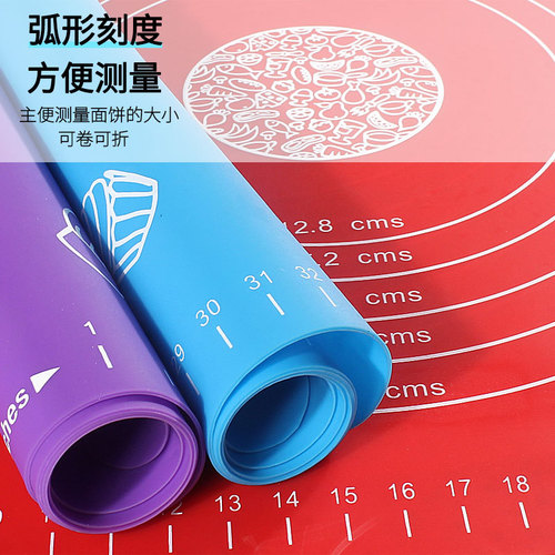 Food-grade silicone dough mat 30*40 cm, home use rolling mat and kneading mat, kitchen with scale baking non-stick mat