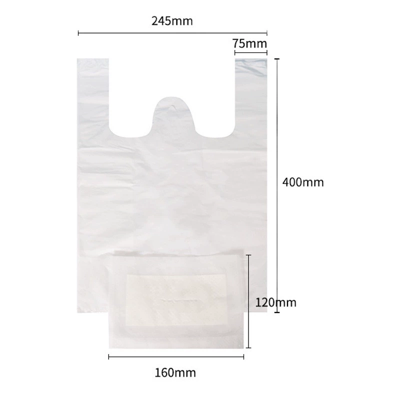 Amazon горячий продавать SAP полимер мочи абсорбент мешок открытый складной Туалет Чистка мешок одноразовые мочи абсорбент мешок