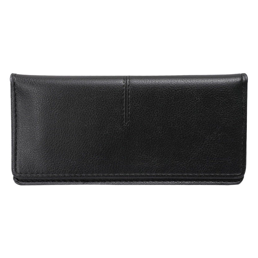 Cartera de estilo coreano de las mujeres de color sólido simple cartera delgada multi-Tarjeta anti-desmagnetizante retro Cambio de embrague para las mujeres