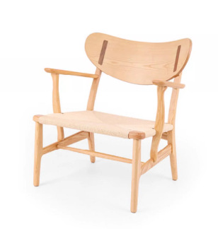 Sofá único de madera maciza trenzada silla tranquila medieval minimalista italiano silla danesa sala de comedor sofá cómodo