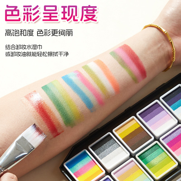 Children's painted pigment tools set for face
